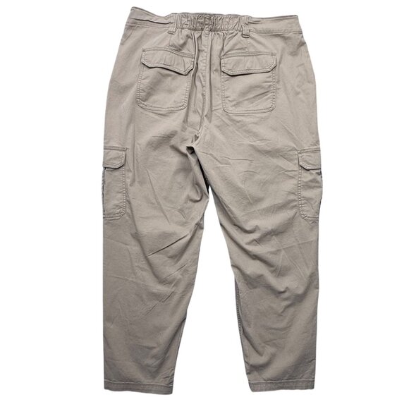 Old Navy OG Chino Cargo Pants Pockets Boho Preppy Khaki Womens XL Tall NEW - Picture 2 of 9